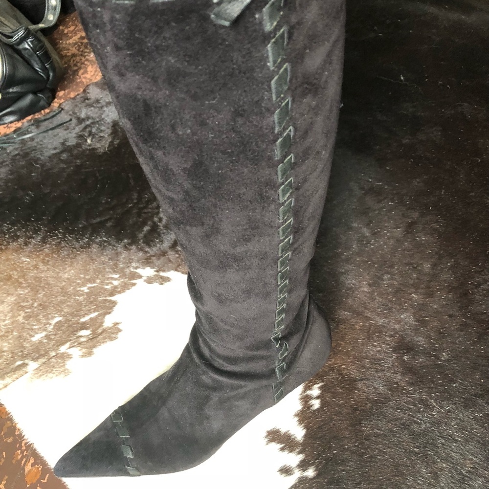 Beautiful suede heeled Prada tall boot